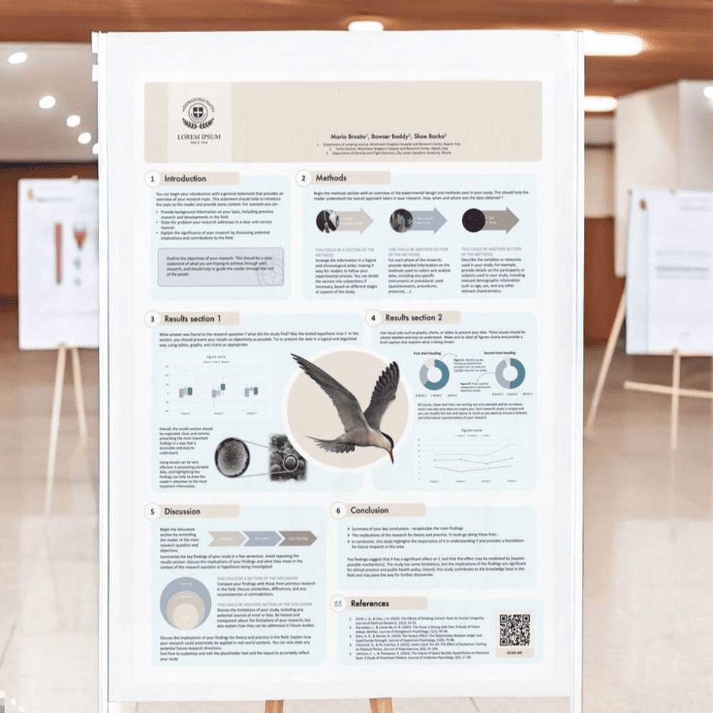 Detail kvalitního tisku vědeckého posteru