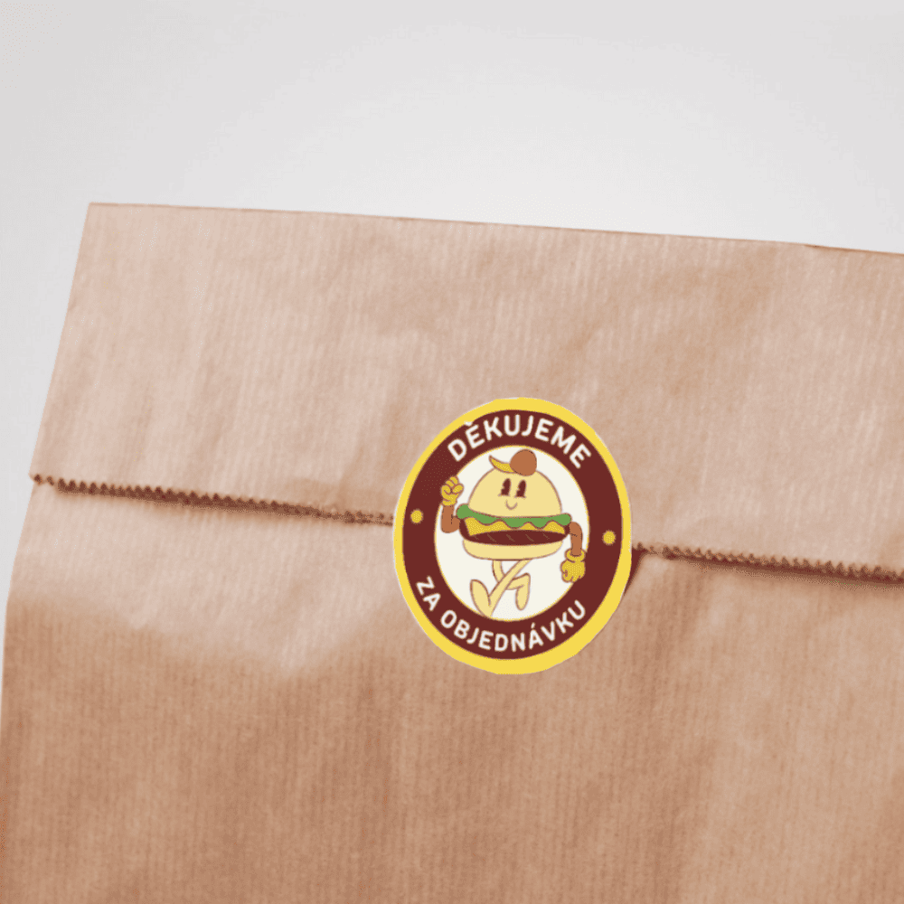 Kulaté designové samolepky na archu